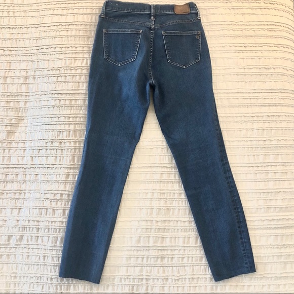 Madewell High Riser Skinny Jean Stretch Medium Wash Raw Hem - Picture 4 of 8